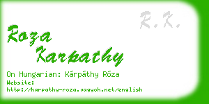 roza karpathy business card